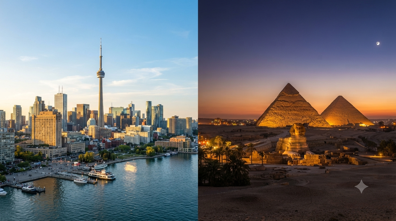 What Is the Time Difference Between Toronto and Cairo?